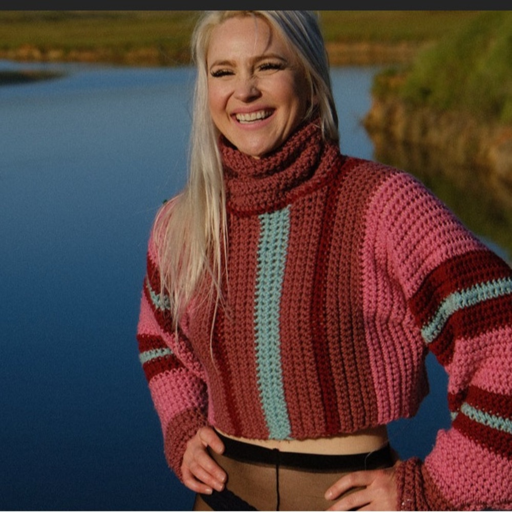 One of a kind Lord von Schmitt Striped Multicolor Turtleneck Sweater